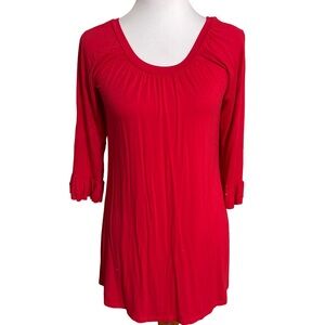 Cezanne Vibrant Red Tunic Top